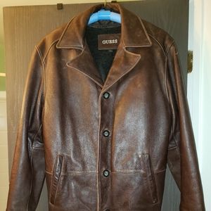 Vintage Guess soft leather coat (adult size M)